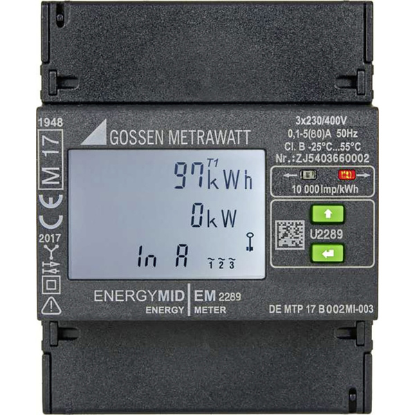Gossen Metrawatt EM2289 LON Compteur d'énergie triphasé numérique conformité MID: oui 1 pc(s)