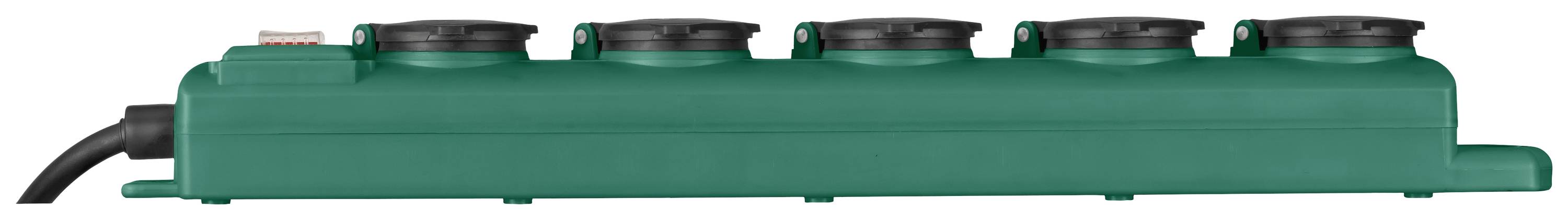 Brennenstuhl 1159910215 Outdoor Steckdosenleiste mit Schalter 5fach Grün Schutzkontakt 1St.