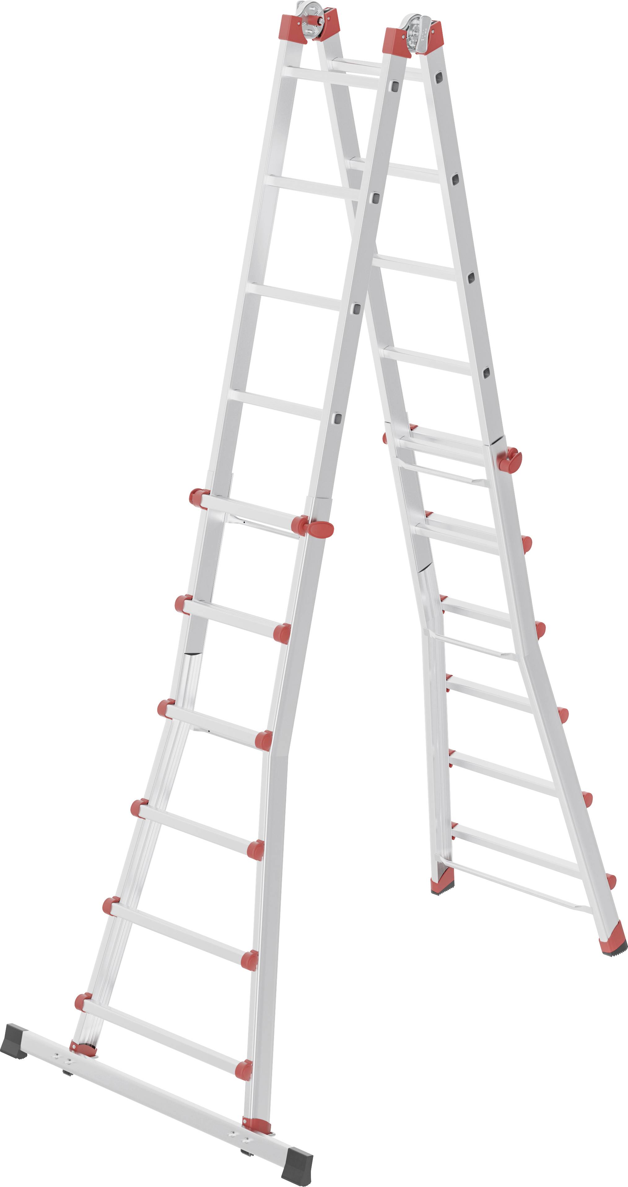 Hailo M80 7524-157 Aluminium Teleskopleiter Arbeitshöhe (max.): 6.75m Silber 17kg