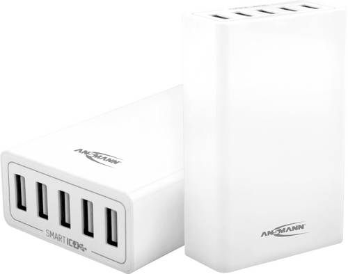 Ansmann Smart IC 1001-0054 USB-Ladestation Steckdose Ausgangsstrom (max.) 8000mA 5 x USB