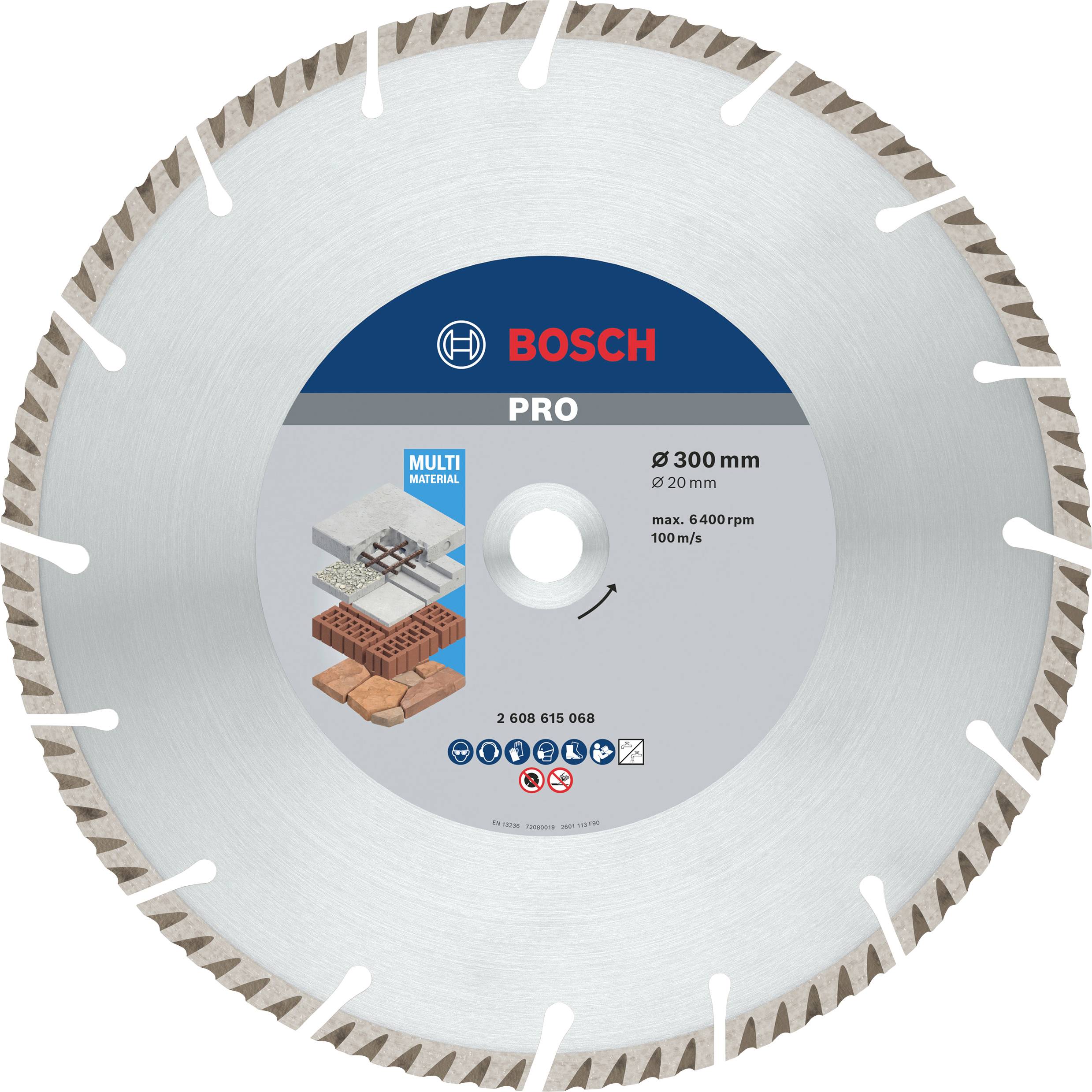 Bosch Accessories 2608615068 Standard for Universal Speed Diamanttrennscheibe Durchmesser 300mm Bohrungs-Ø 20mm 1St.