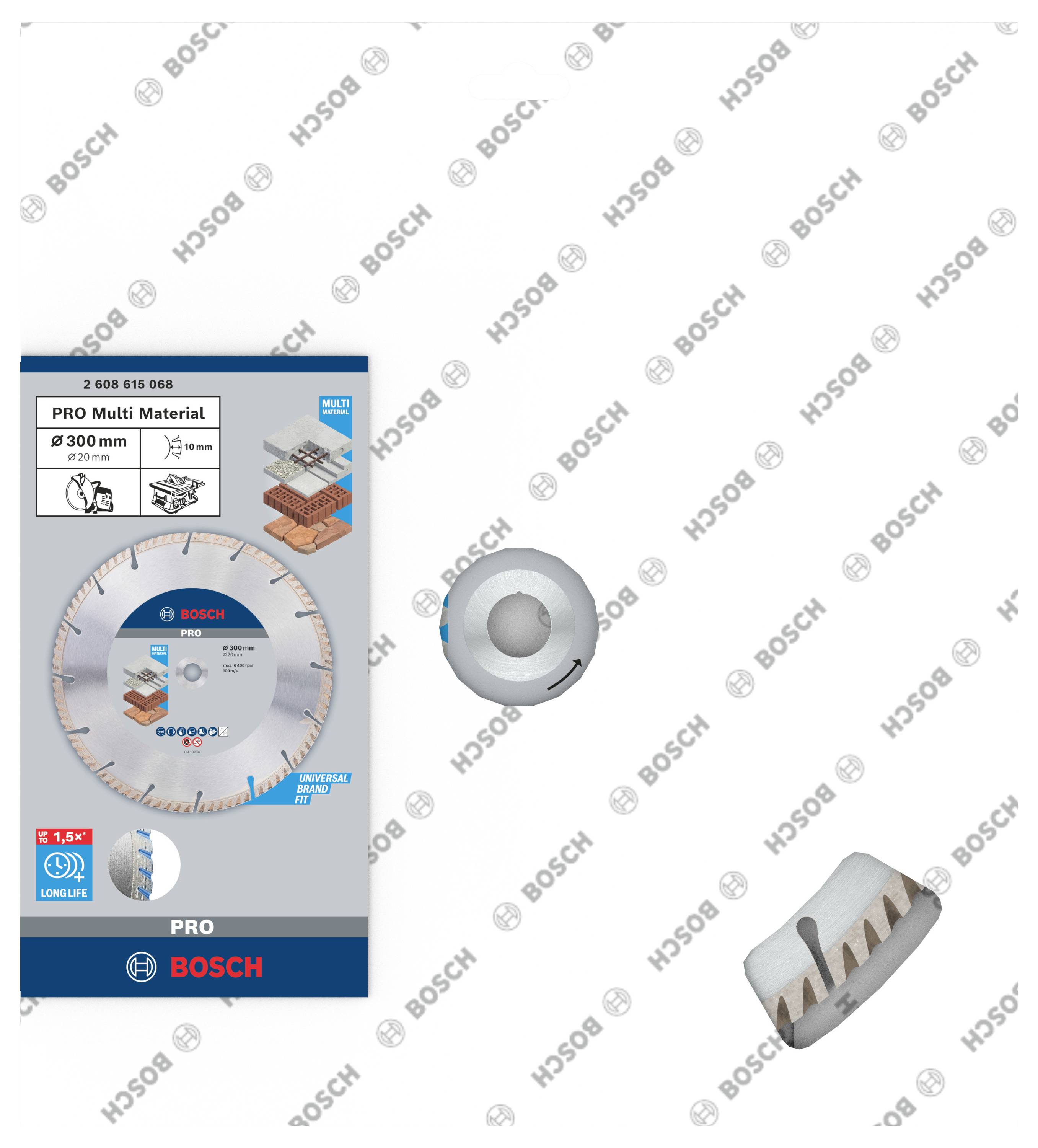 Bosch Accessories 2608615068 Standard for Universal Speed Diamanttrennscheibe Durchmesser 300mm Bohrungs-Ø 20mm 1St.