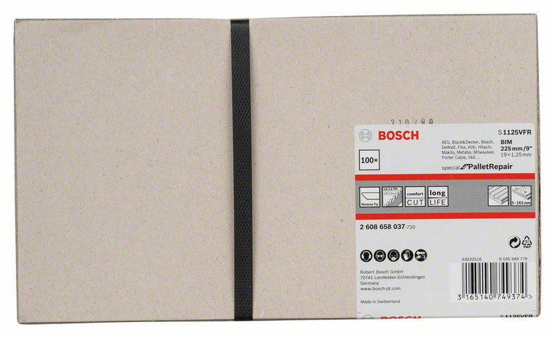 Bosch Accessories 2608658037 Säbelsägeblatt S 1125 VFR Special for Pallet Repair 100St.