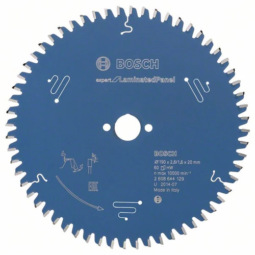 Bosch Accessories Expert for Laminated Panel 2608644129 Hartmetall Kreissägeblatt 190 x 20 x 1.6mm Zähneanzahl: 60 1St. Bosch Accessories Expert for Laminated Panel 2608644129 Hartmetall Kreissägeblatt 190 x 20 x 1.6mm Zähneanzahl: 60 1St.