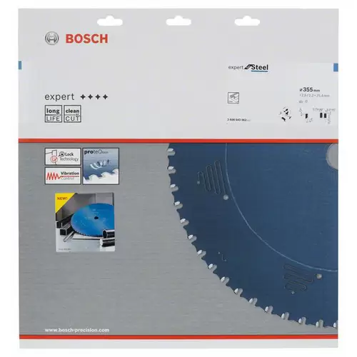 Bosch Accessories Expert for Steel 2608643062 Kreissägeblatt 355 x 25.4 x 2.2 mm Zähneanzahl: 80 1 Bosch Accessories Expert for Steel 2608643062 Kreissägeblatt 355 x 25.4 x 2.2 mm Zähneanzahl: 80 1