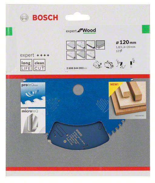 Bosch Accessories Expert for Wood 2608644003 Kreissägeblatt 120 x 20 x 1.3mm Zähneanzahl: 12 1St.