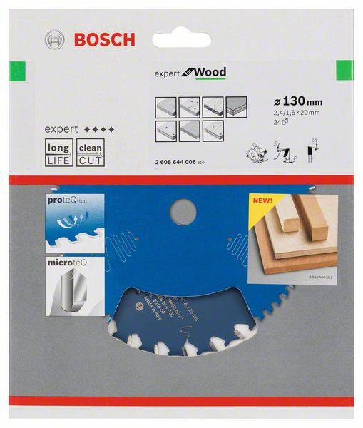 Bosch Accessories Expert for Wood 2608644006 Kreissägeblatt 130 x 20 x 1.6 mm Zähneanzahl: 24 1 St.