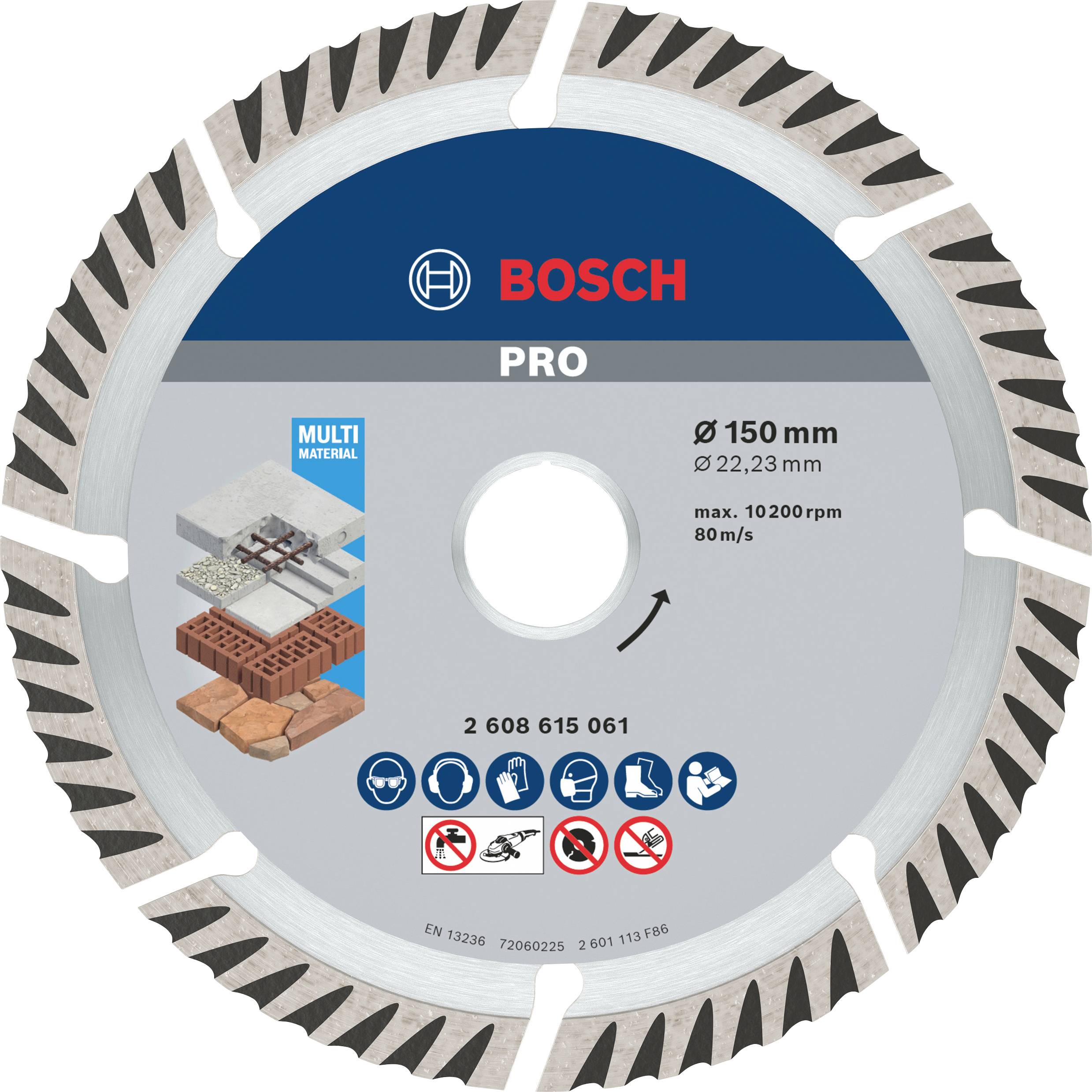 Bosch Accessories 2608615062 Standard for Universal Speed Diamanttrennscheibe Durchmesser 150mm Bohrungs-Ø 22.23mm 10St.