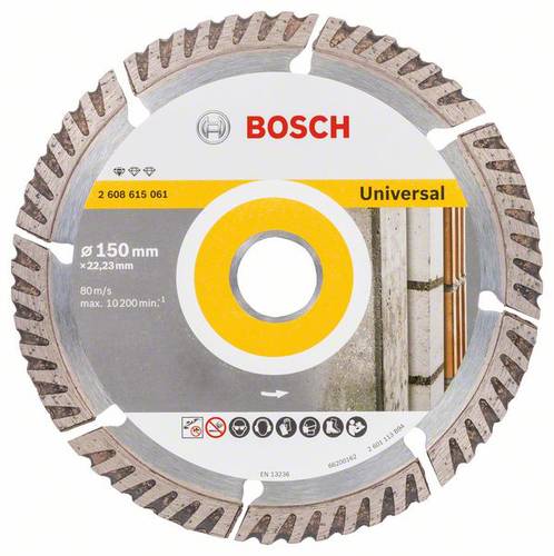 Bosch Accessories 2608615061 Standard for Universal Speed Diamanttrennscheibe Durchmesser 150mm 1St.