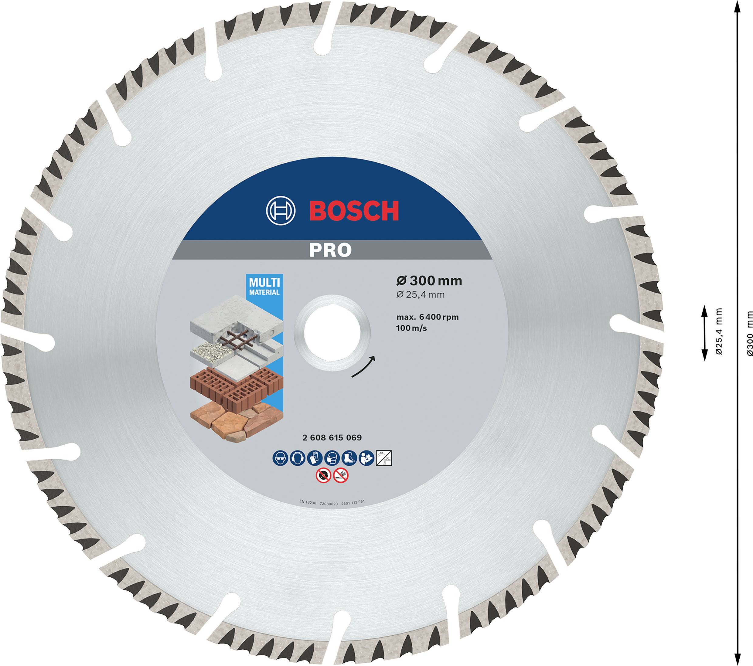 Bosch Accessories 2608615069 Standard for Universal Speed Diamanttrennscheibe Durchmesser 300 mm Bohrungs-Ø 25.40 mm 1 St.