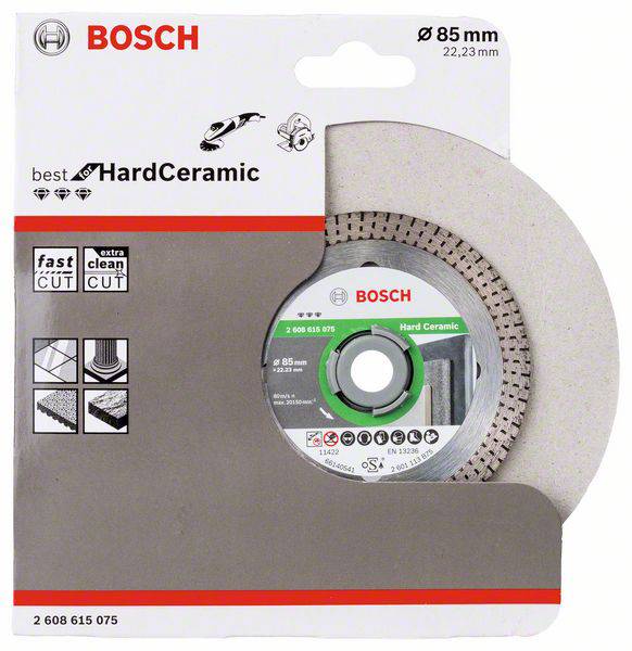 Bosch Accessories 2608615075 Best for Ceramics Diamanttrennscheibe Durchmesser 85 mm Bohrungs-Ø 22.23 mm 1 St.