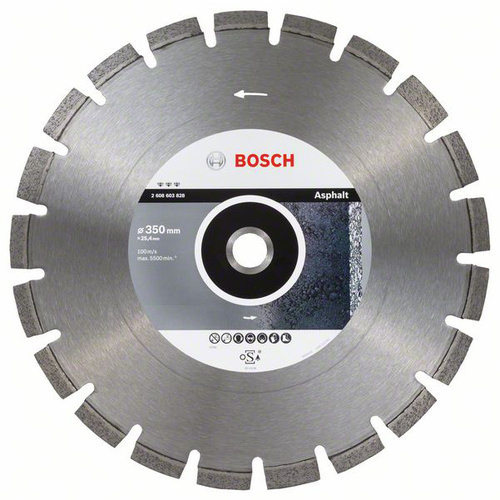 Bosch Accessories 2608603828 Standard for Asphalt Diamanttrennscheibe Durchmesser 350mm Bohrungs-Ø 25.40mm 1St.