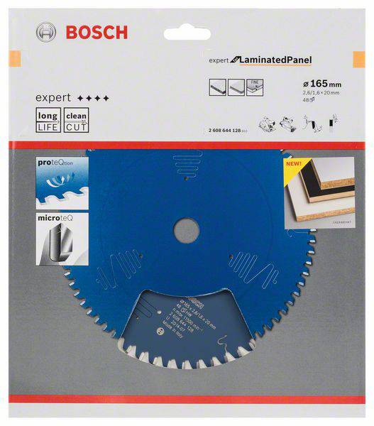 Bosch Accessories Expert for Laminated Panel 2608644128 Hartmetall Kreissägeblatt 165 x 20 x 1.6mm Zähneanzahl: 48 1St.