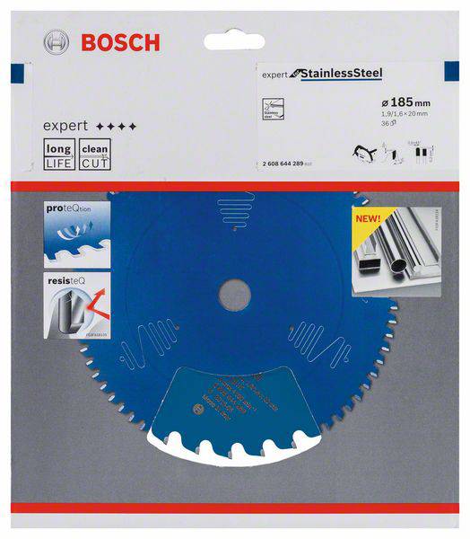 Bosch Accessories Expert for Stainless Steel 2608644289 Kreissägeblatt 185 x 20 x 1.6 mm Zähneanzahl: 36 1 St.