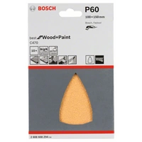 Bosch Accessories 2608608Z94 Deltaschleifpapier Körnung (num) 60 (L x B) 150 mm x 100 mm 10 St. Bosch Accessories 2608608Z94 Deltaschleifpapier Körnung (num) 60 (L x B) 150 mm x 100 mm 10 St.