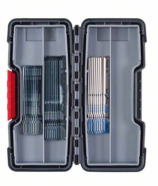 Bosch Accessories 2607010903 Stichsägeblatt-Set Wood and Metal, 30-teilig, Einnockenschaft 1 Set