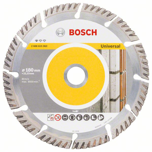 Bosch Accessories 2608615063 Standard for Universal Speed Diamanttrennscheibe Durchmesser 180mm Bohrungs-Ø 22.23mm 1St.