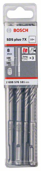 Bosch Accessories plus-7X 2608576181 Hammerbohrer 8 mm 10 St.