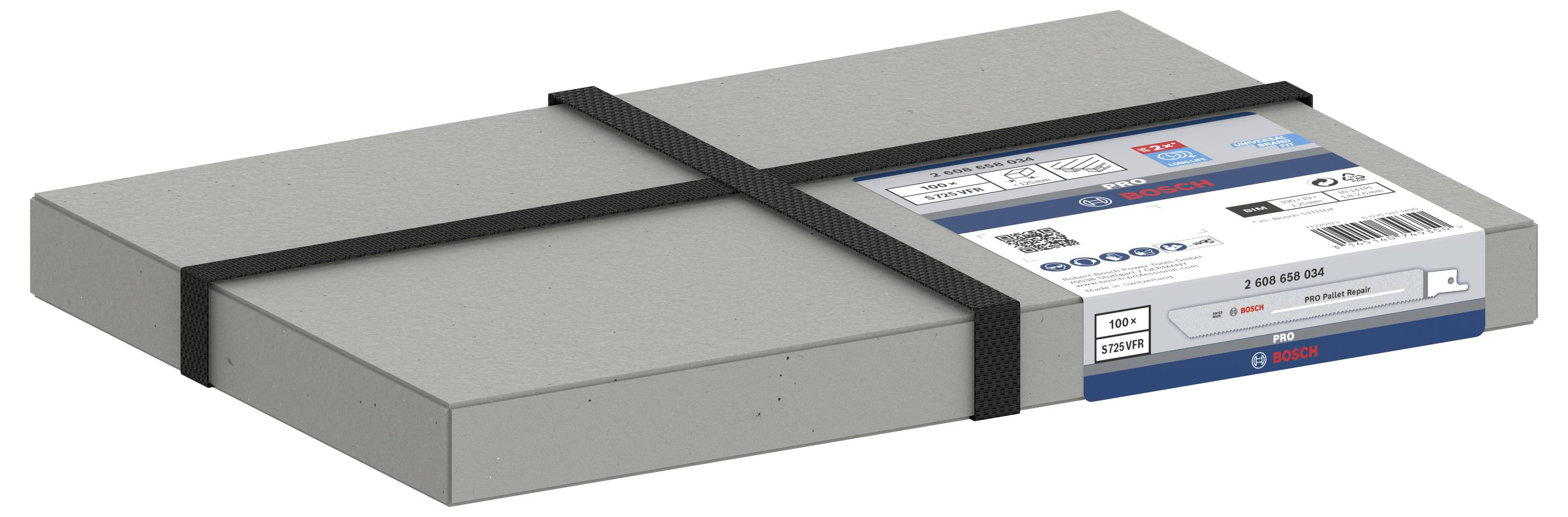 Bosch Accessories 2608658034 Säbelsägeblatt S 725 VFR Special for Pallet Repair 100 St.