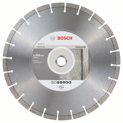 Bosch Accessories 2608603803 Expert for Concrete Diamanttrennscheibe Durchmesser 350mm Bohrungs-Ø 25.40mm 1St.