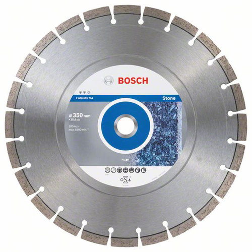 Bosch Accessories 2608603794 Expert for Stone Diamanttrennscheibe Durchmesser 350mm Bohrungs-Ø 25.40mm 1St.