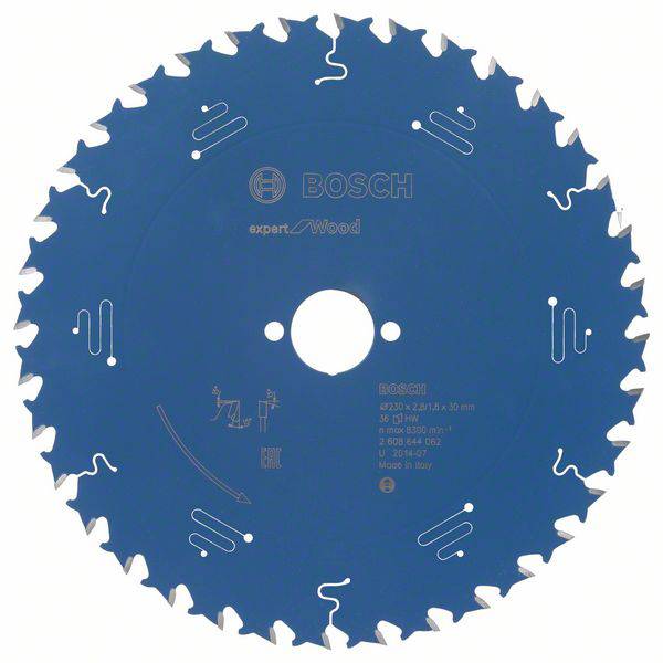 Kreissägeblatt von Bosch für Holz, blau, 30 Zähne, geeignet für präzises Schneiden.