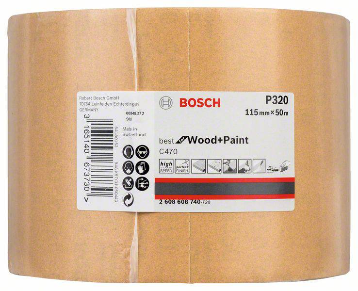 Bosch Accessories 2608608740 Schleifpapierrolle Körnung num 320 (L x B) 50m x 115mm 50m