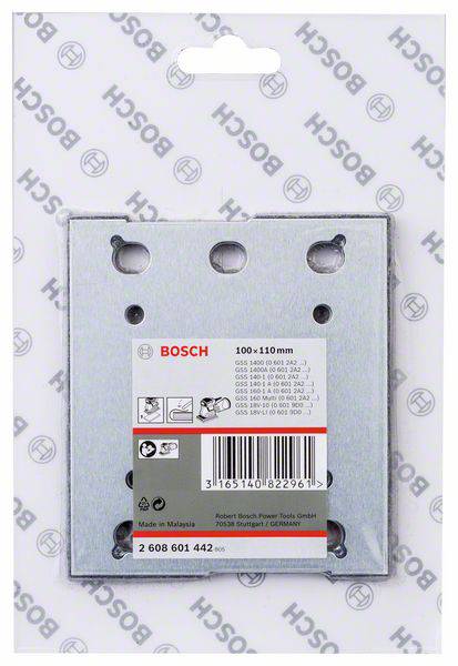 Schleifplatte, 110 x 100 mm, mit Filz Bosch Accessories 2608601442