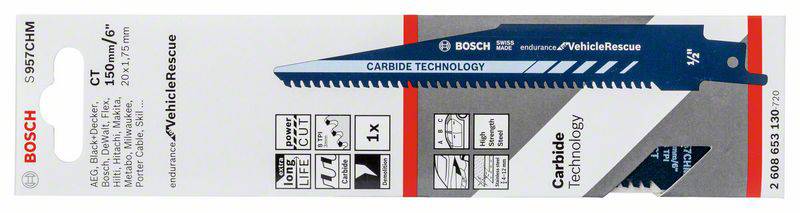 Bosch Accessories 2608653130 Säbelsägeblatt S 957 CHM, Endurance for Vehicle Rescue, 1er-Pack 1St.