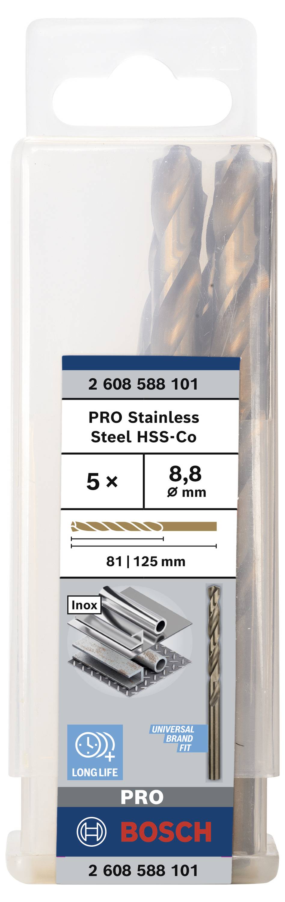 Bosch Accessories 2608588101 Metall-Spiralbohrer 8.8mm 5St.