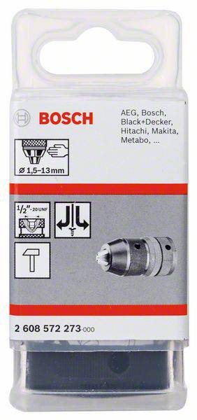 Bosch Accessories Schnellspannbohrfutter SUPRA SK, 1,5 bis 13 mm, 1/2 Zoll bis 20 2608572273