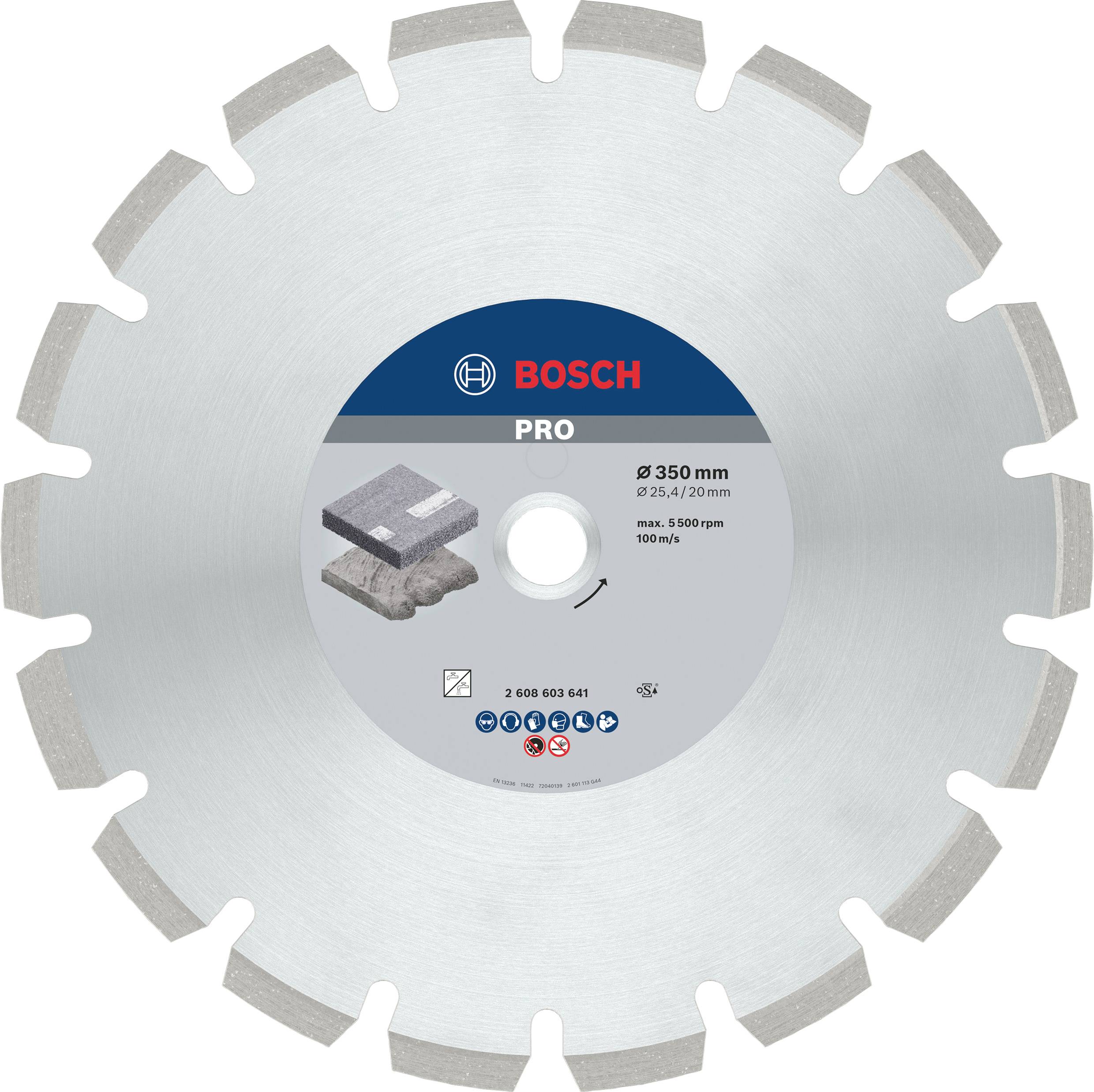 Bosch Accessories 2608603641 Best for Asphalt Diamanttrennscheibe Durchmesser 350mm 1St.