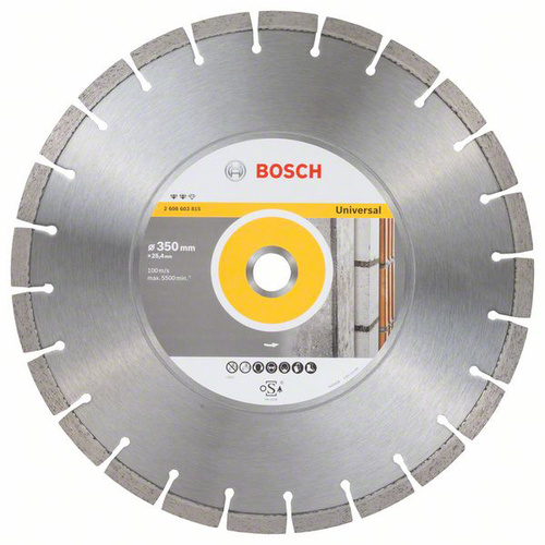 Bosch Accessories 2608603815 Expert for Universal Diamanttrennscheibe Durchmesser 350mm Bohrungs-Ø 25.40mm 1St.