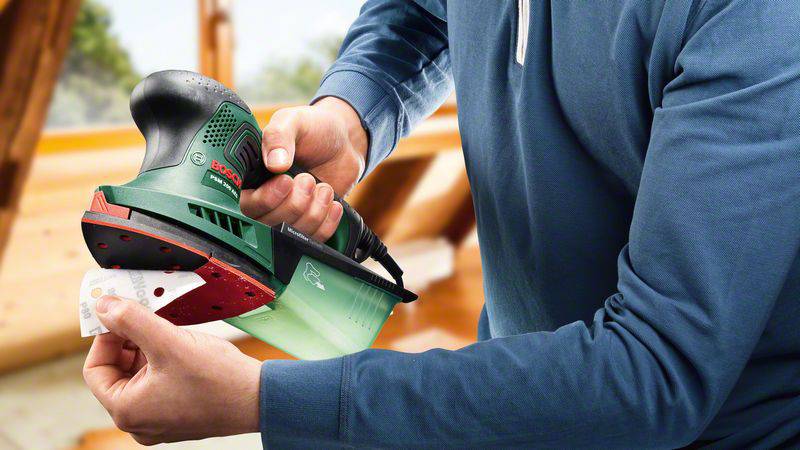 Schleifplatte für PSM 200 AE, 2-teilig, dreieckig, SDS, 102 x 92 mm, Klett. Bosch Accessories 2609256D20