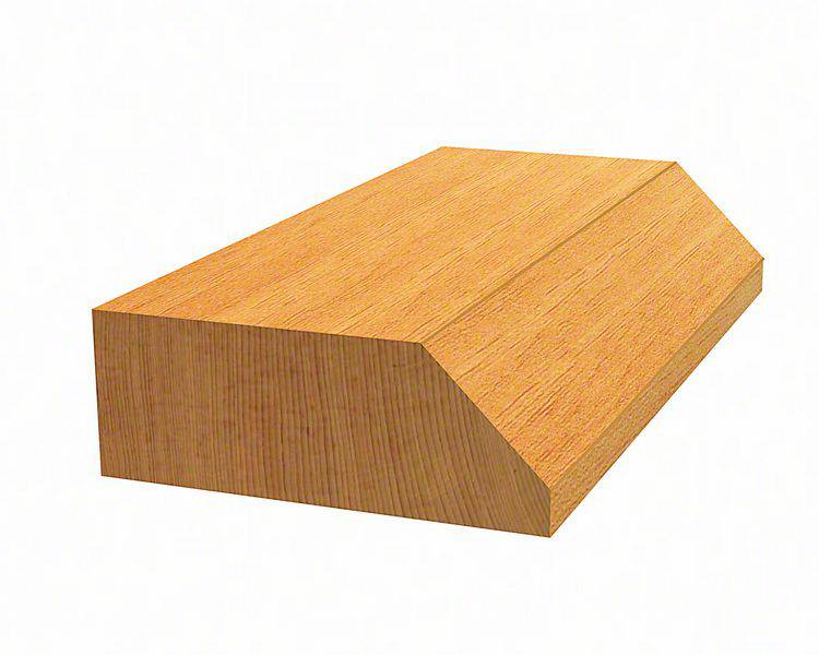 Fase-/Bündigfräser 1/4", D1 34,9 mm, B 13 mm, L 14,6 mm, G 56 mm, 45°