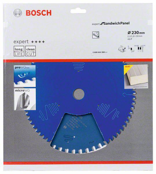 Bosch Expert Sandwich Panel Sägeblatt, Ø 230 mm, für lange Lebensdauer und saubere Schnitte, geeignet für Sandwichplatten.
