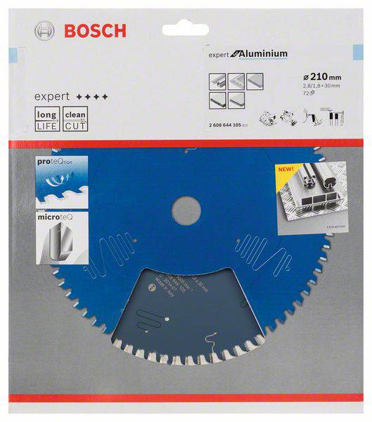 Bosch Accessories Expert for Aluminium 2608644105 Kreissägeblatt 210 x 30 x 1.8 mm Zähneanzahl: 72 1 St.