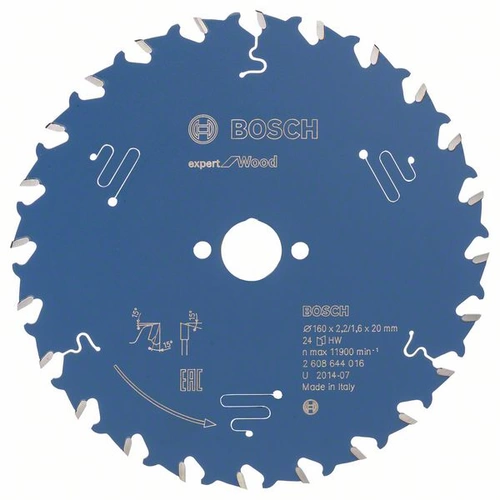Bosch Accessories Expert for Wood 2608644016 Kreissägeblatt 160 x 20 x 1.6mm Zähneanzahl: 24 1St. Bosch Accessories Expert for Wood 2608644016 Kreissägeblatt 160 x 20 x 1.6mm Zähneanzahl: 24 1St.