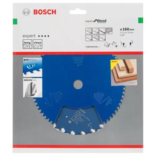 Bosch Accessories Expert for Wood 2608644016 Kreissägeblatt 160 x 20 x 1.6mm Zähneanzahl: 24 1St. Bosch Accessories Expert for Wood 2608644016 Kreissägeblatt 160 x 20 x 1.6mm Zähneanzahl: 24 1St.