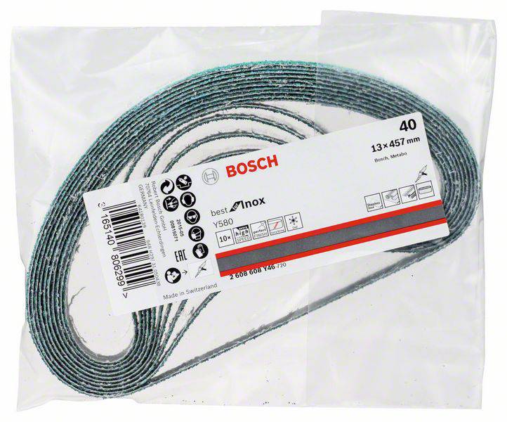 Bosch Accessories Best for Inox 2608608Y46 Schleifband Körnung (num) 40 (L x B) 457mm x 13mm 10St.