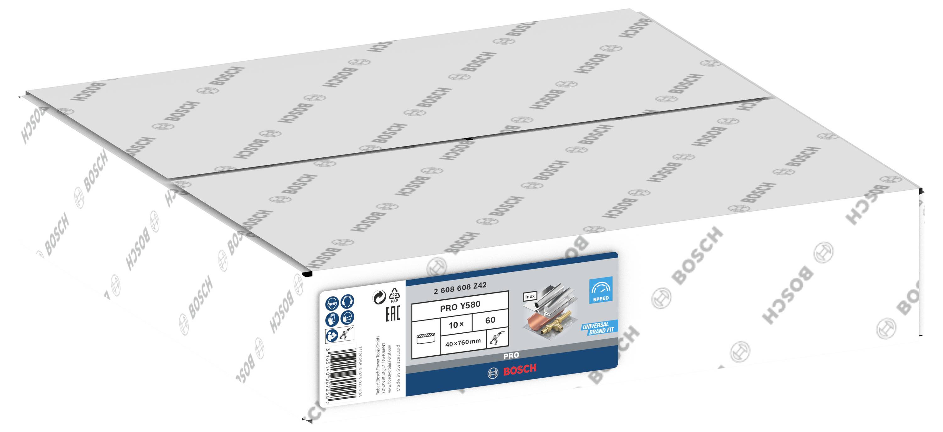 Bosch Accessories Best for Inox 2608608Z42 Schleifband Körnung (num) 60 (L x B) 760mm x 40mm 10St.