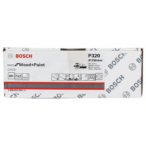 Bosch Accessories 2608621024 Exzenterschleifpapier Körnung num 320 50St. Bosch Accessories 2608621024 Exzenterschleifpapier Körnung num 320 50St.