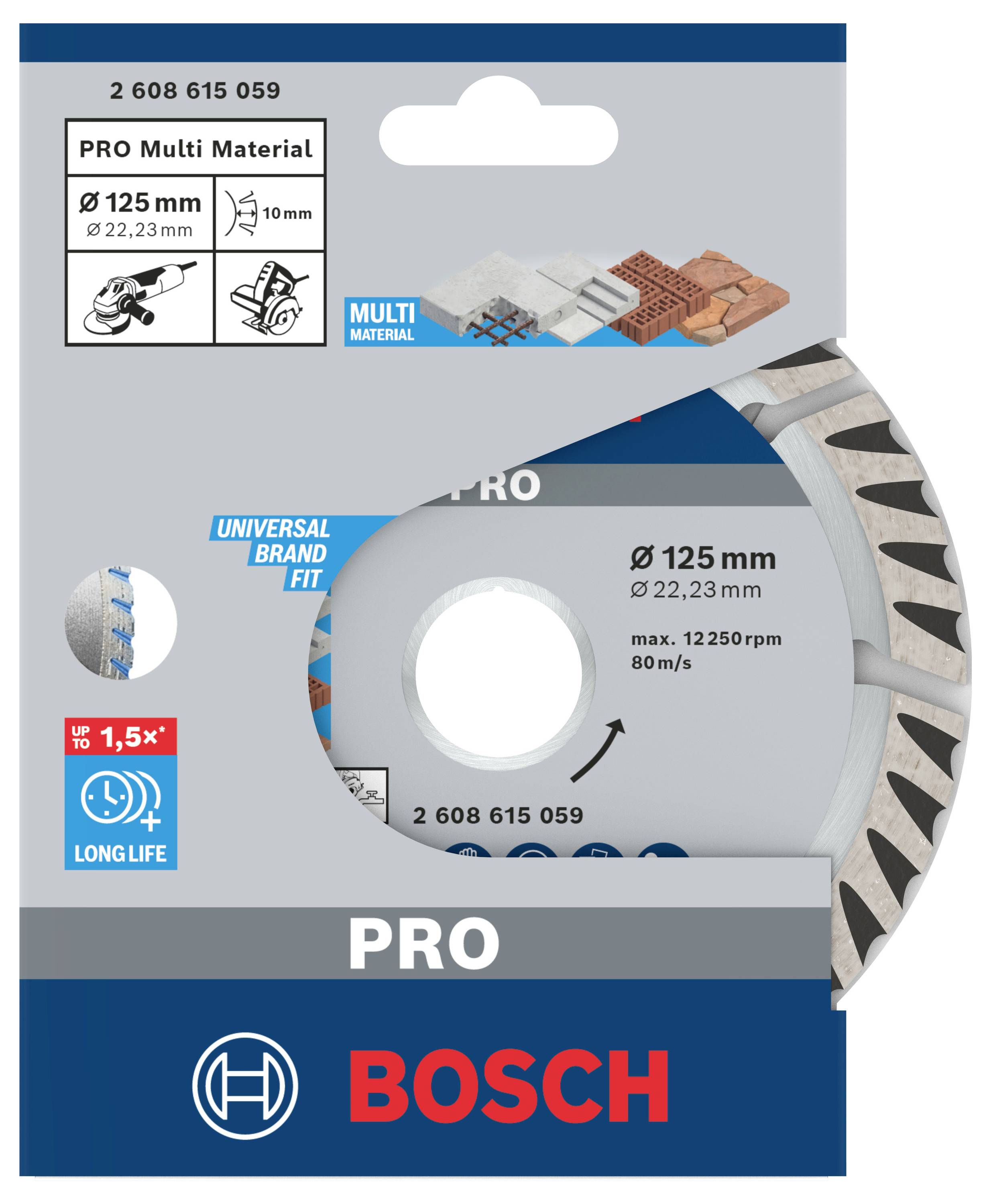 Bosch Accessories 2608615059 Standard for Universal Speed Diamanttrennscheibe Durchmesser 125 mm Bohrungs-Ø 22.23 mm 1 St.