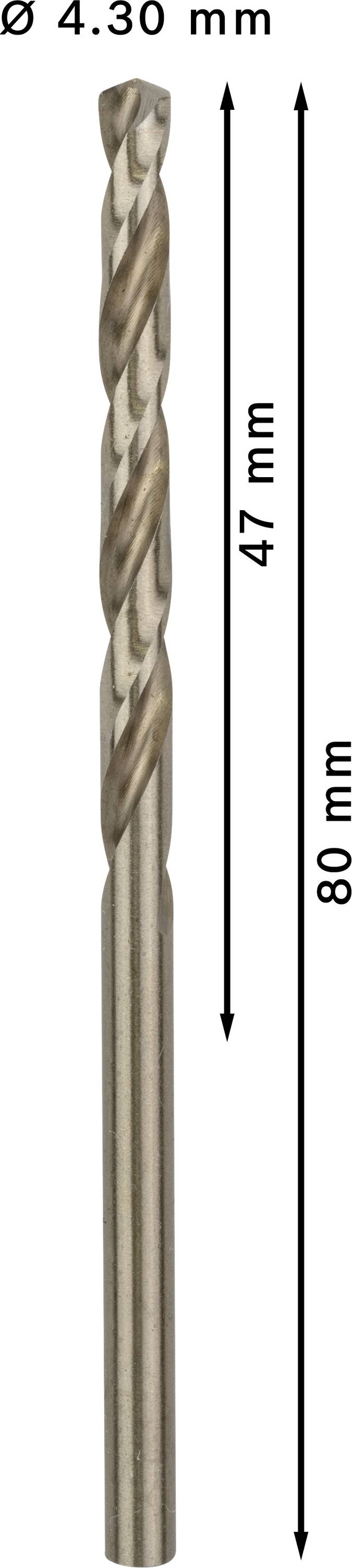 Bosch Accessories 2608588093 Metall-Spiralbohrer 4.3mm 10St.