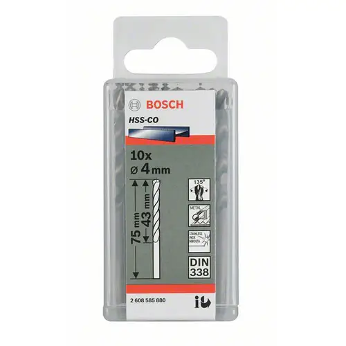 Bosch Accessories 2608588091 Metall-Spiralbohrer 3.7mm 10St. Bosch Accessories 2608588091 Metall-Spiralbohrer 3.7mm 10St.