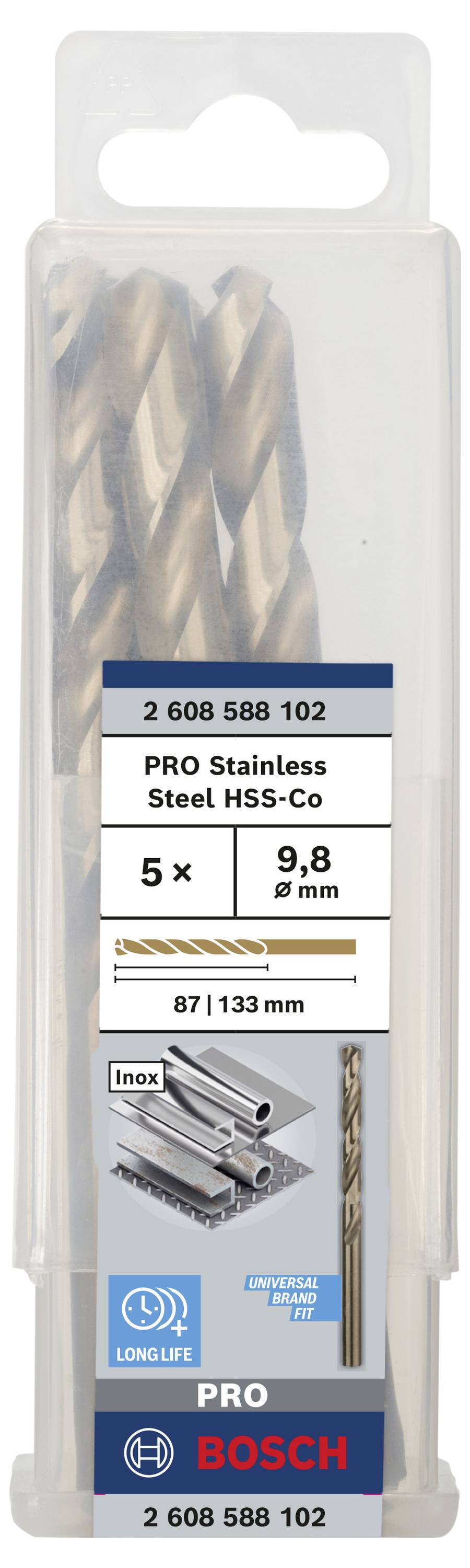 Bosch Accessories 2608588102 Metall-Spiralbohrer 9.8mm 5St.