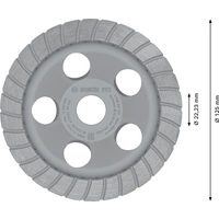 Bosch Accessories 2608201231 Diamanttopfscheibe Best for Universal Turbo, 125 x 22,23 x 5 mm, gelb Best for Universal 125mm 1St. Bosch Accessories 2608201231 Diamanttopfscheibe Best for Universal Turbo, 125 x 22,23 x 5 mm, gelb Best for Universal 125mm 1St.