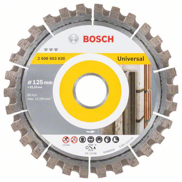 Bosch Accessories 2608603630 Best for Universal Diamanttrennscheibe Durchmesser 125 mm Bohrungs-Ø 22.23 mm 1 St.