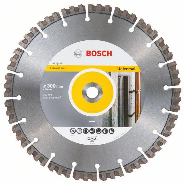 Bosch Accessories 2608603746 Best for Universal Diamanttrennscheibe Durchmesser 300 mm Bohrungs-Ø 20 mm 1 St.