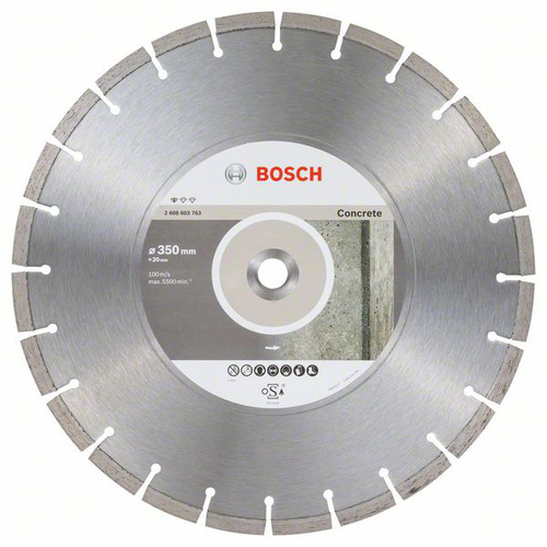 Bosch Accessories 2608603763 Standard for Concrete Diamanttrennscheibe Durchmesser 350mm Bohrungs-Ø 20mm 1St.